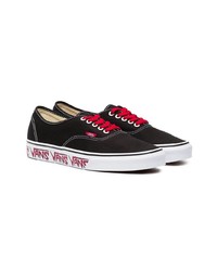 schwarze Segeltuch niedrige Sneakers von Vans