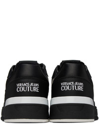 schwarze Segeltuch niedrige Sneakers von VERSACE JEANS COUTURE