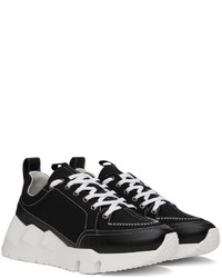 schwarze Segeltuch niedrige Sneakers von Pierre Hardy