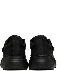 schwarze Segeltuch niedrige Sneakers von Phileo