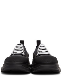 schwarze Segeltuch niedrige Sneakers von Alexander McQueen