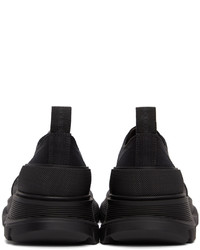 schwarze Segeltuch niedrige Sneakers von Alexander McQueen