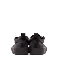 schwarze Segeltuch niedrige Sneakers von Boris Bidjan Saberi