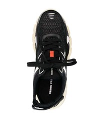 schwarze Segeltuch niedrige Sneakers von Heron Preston