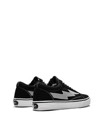 schwarze Segeltuch niedrige Sneakers von Revenge X Storm