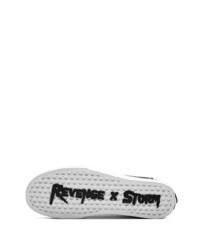 schwarze Segeltuch niedrige Sneakers von Revenge X Storm