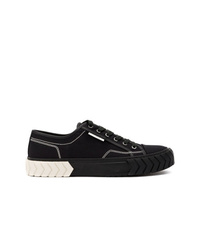 schwarze Segeltuch niedrige Sneakers von Both