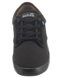 schwarze Segeltuch niedrige Sneakers von Boxfresh