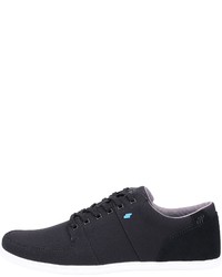 schwarze Segeltuch niedrige Sneakers von Boxfresh