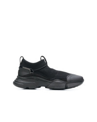 schwarze Segeltuch niedrige Sneakers von Bruno Bordese