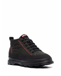 schwarze Segeltuch niedrige Sneakers von Camper