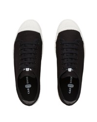 schwarze Segeltuch niedrige Sneakers von Car Shoe