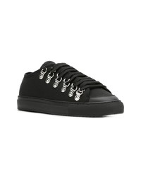 schwarze Segeltuch niedrige Sneakers von JW Anderson