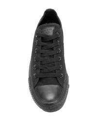 schwarze Segeltuch niedrige Sneakers von Converse