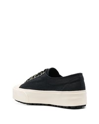 schwarze Segeltuch niedrige Sneakers von Oamc