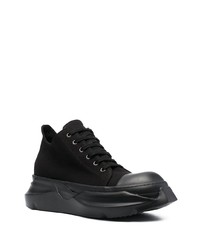 schwarze Segeltuch niedrige Sneakers von Rick Owens DRKSHDW