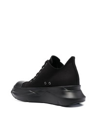 schwarze Segeltuch niedrige Sneakers von Rick Owens DRKSHDW