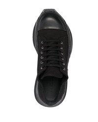 schwarze Segeltuch niedrige Sneakers von Rick Owens DRKSHDW