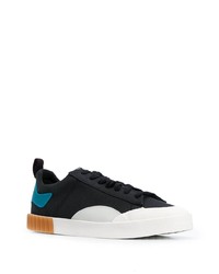 schwarze Segeltuch niedrige Sneakers von Diesel