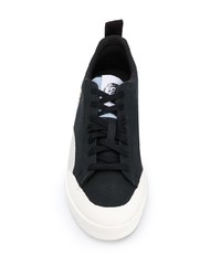 schwarze Segeltuch niedrige Sneakers von Diesel