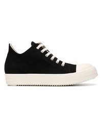 schwarze Segeltuch niedrige Sneakers von Rick Owens DRKSHDW