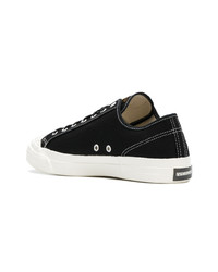 schwarze Segeltuch niedrige Sneakers von Neighborhood