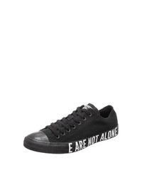 schwarze Segeltuch niedrige Sneakers von Converse