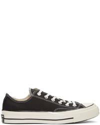 schwarze Segeltuch niedrige Sneakers von Converse