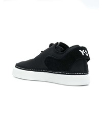 schwarze Segeltuch niedrige Sneakers von Y-3