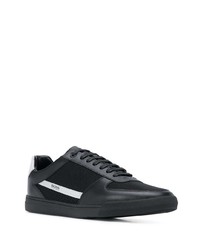 schwarze Segeltuch niedrige Sneakers von BOSS HUGO BOSS