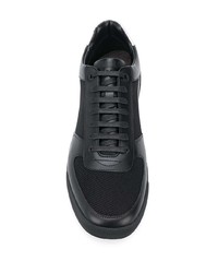 schwarze Segeltuch niedrige Sneakers von BOSS HUGO BOSS