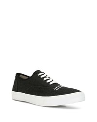 schwarze Segeltuch niedrige Sneakers von Undercover