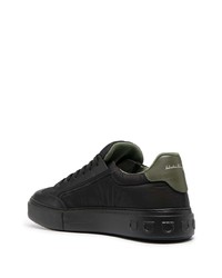 schwarze Segeltuch niedrige Sneakers von Salvatore Ferragamo