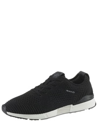 schwarze Segeltuch niedrige Sneakers von Gant Footwear