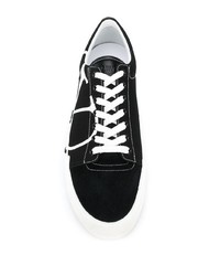 schwarze Segeltuch niedrige Sneakers von Valentino