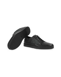 schwarze Segeltuch niedrige Sneakers von Gucci