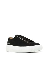 schwarze Segeltuch niedrige Sneakers von Versace