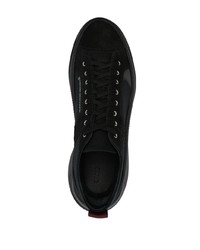 schwarze Segeltuch niedrige Sneakers von Oamc