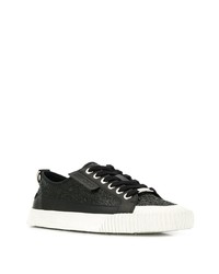 schwarze Segeltuch niedrige Sneakers von Jimmy Choo