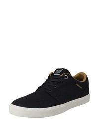 schwarze Segeltuch niedrige Sneakers von Jack & Jones