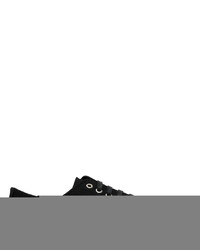 schwarze Segeltuch niedrige Sneakers von Jil Sander