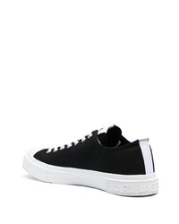 schwarze Segeltuch niedrige Sneakers von Karl Lagerfeld