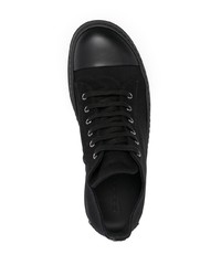 schwarze Segeltuch niedrige Sneakers von Rick Owens DRKSHDW