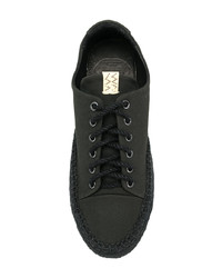 schwarze Segeltuch niedrige Sneakers von VISVIM