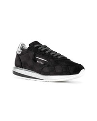 schwarze Segeltuch niedrige Sneakers von Ghoud