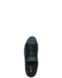 schwarze Segeltuch niedrige Sneakers von Lacoste