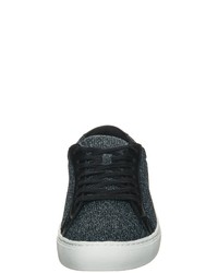 schwarze Segeltuch niedrige Sneakers von Lacoste