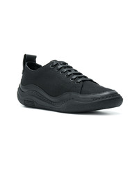 schwarze Segeltuch niedrige Sneakers von Lanvin