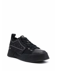 schwarze Segeltuch niedrige Sneakers von JW Anderson