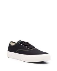 schwarze Segeltuch niedrige Sneakers von PS Paul Smith